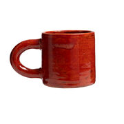 Red Philip Guston inspired mug